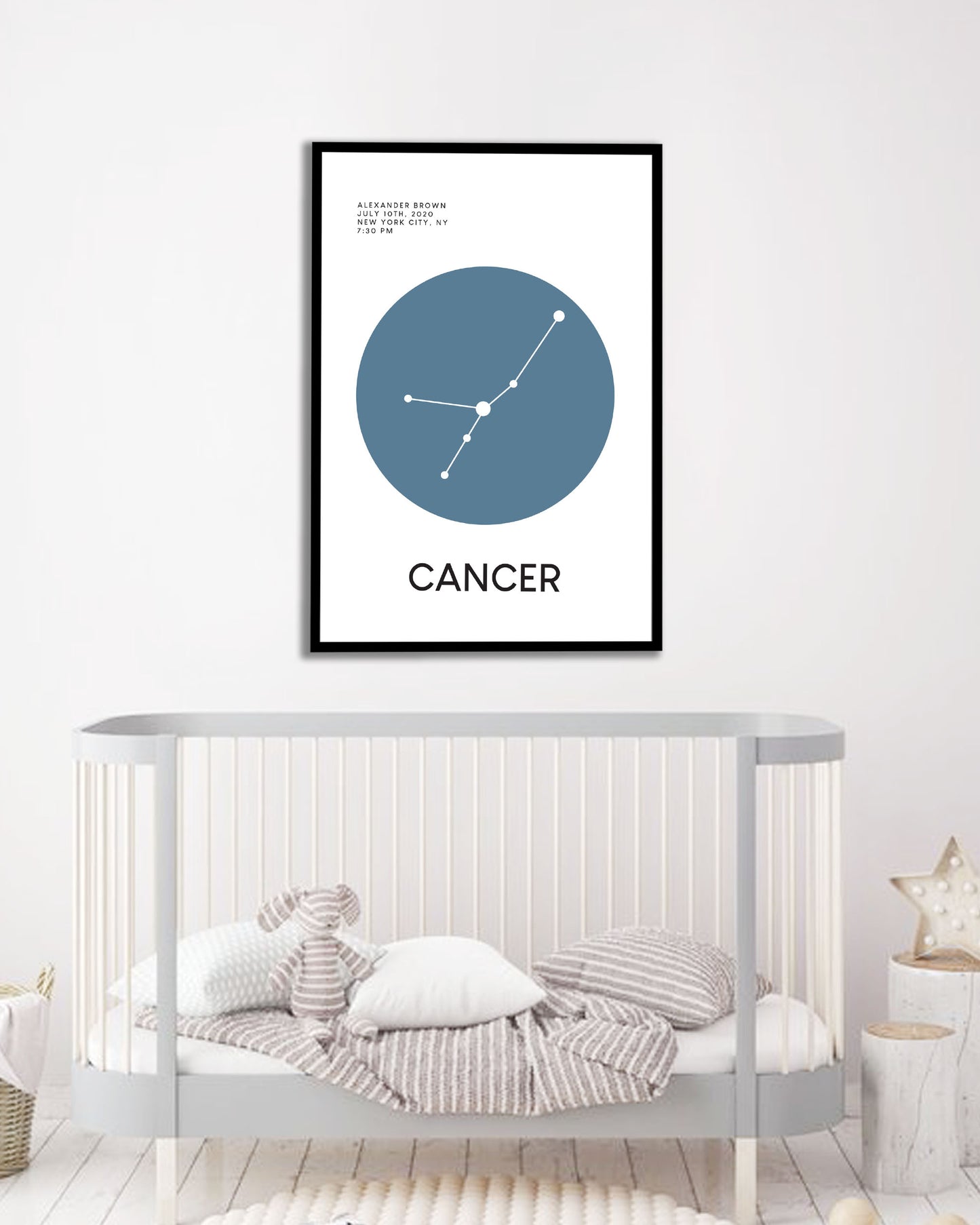 Personalized Zodiac Constellation Poster for Babies