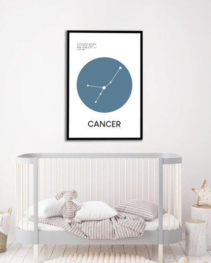 Personalized Zodiac Constellation Poster for Babies