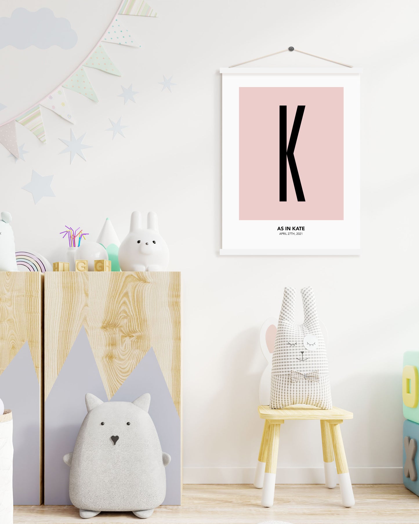 Personalized Letter Poster for Baby Names