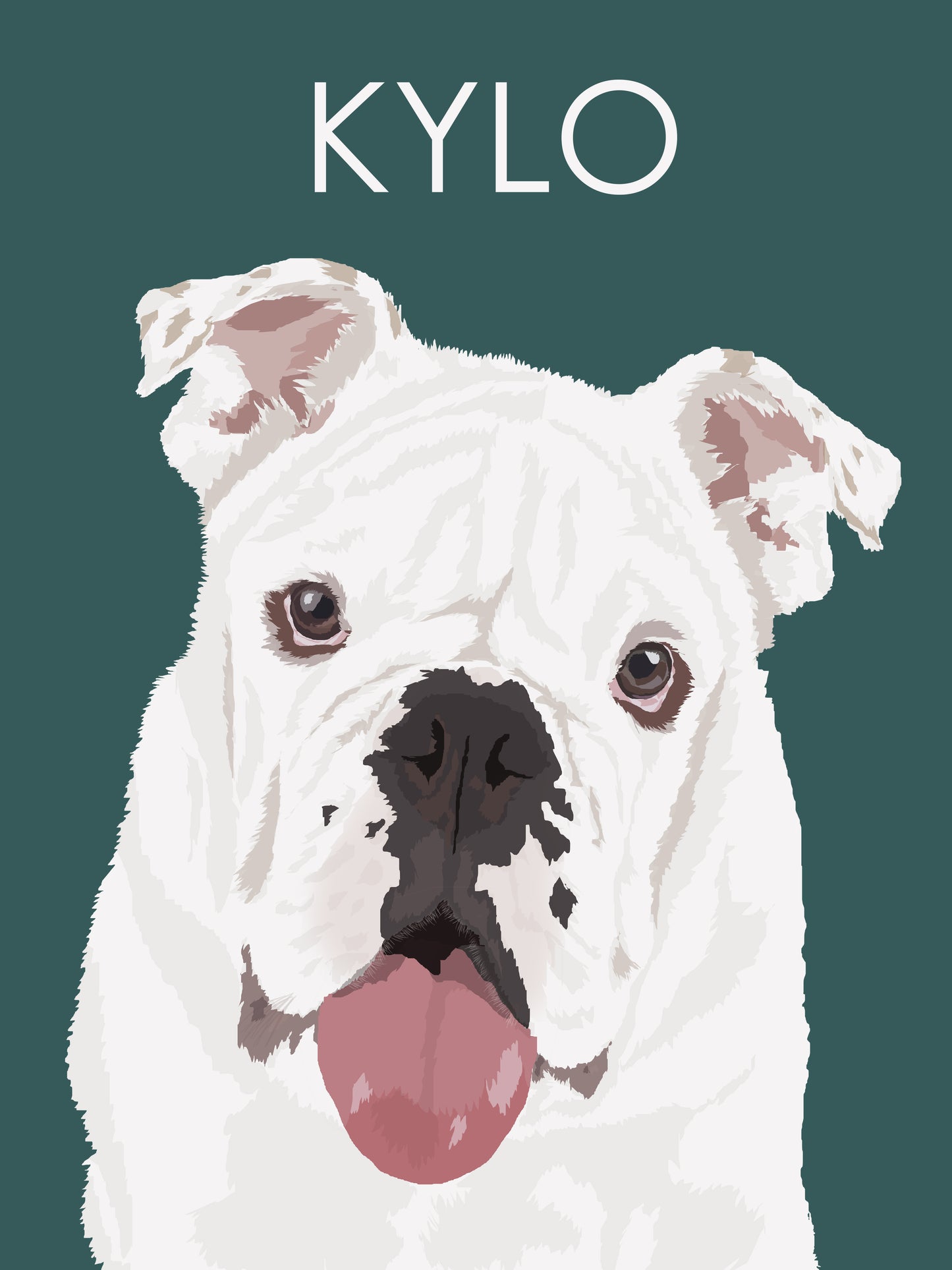 Cute Minimalist Pet Portrait