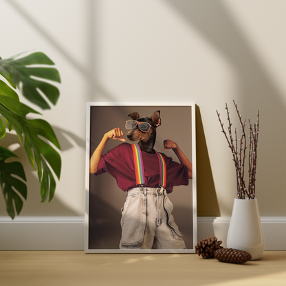 80s School Pet Portrait