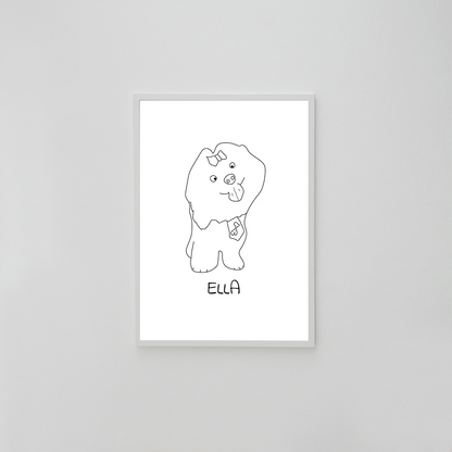 Funny Line Art Portrait