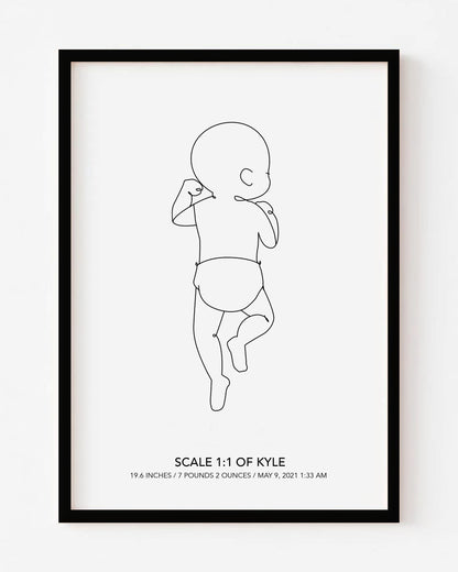 Newborn Drawing Line Art Portraits