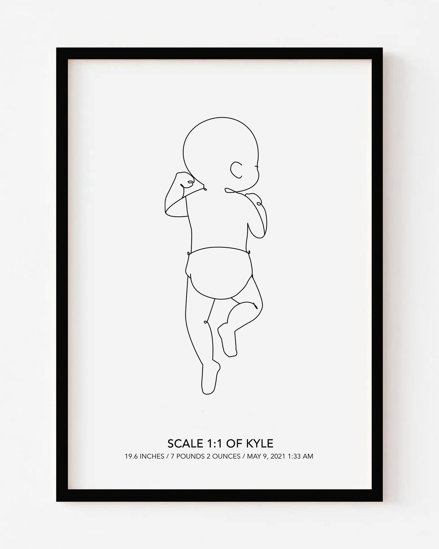 Scale 1:1 Minimalistic Baby Portrait