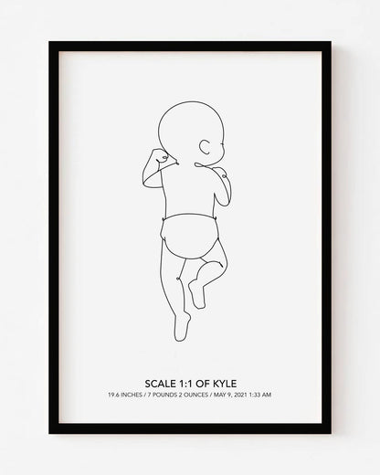 Scale 1:1 Minimalistic Baby Portrait