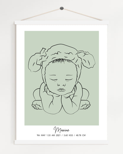 Personalized Portrait for Newborn Babies