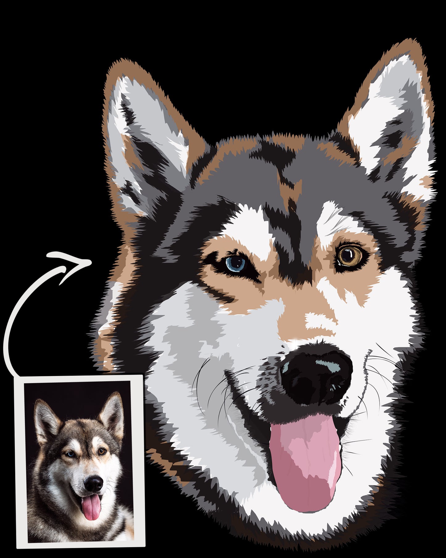 Personalized Minimalist Pet Portrait