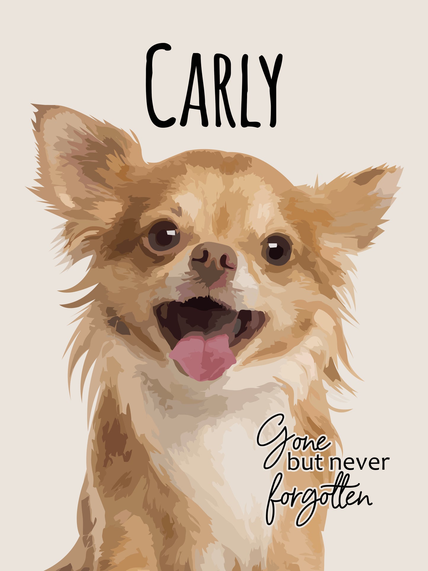 Gone But Never Forgotten Memorial Pet Portrait