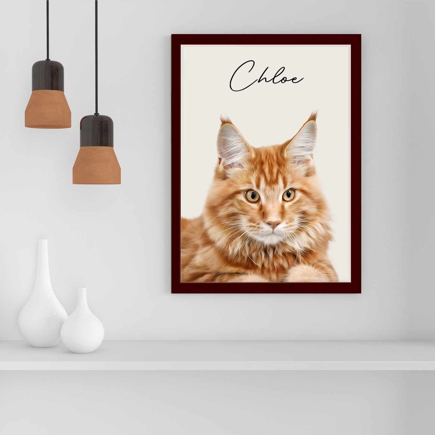 Customized Modern Digital Pet Portrait