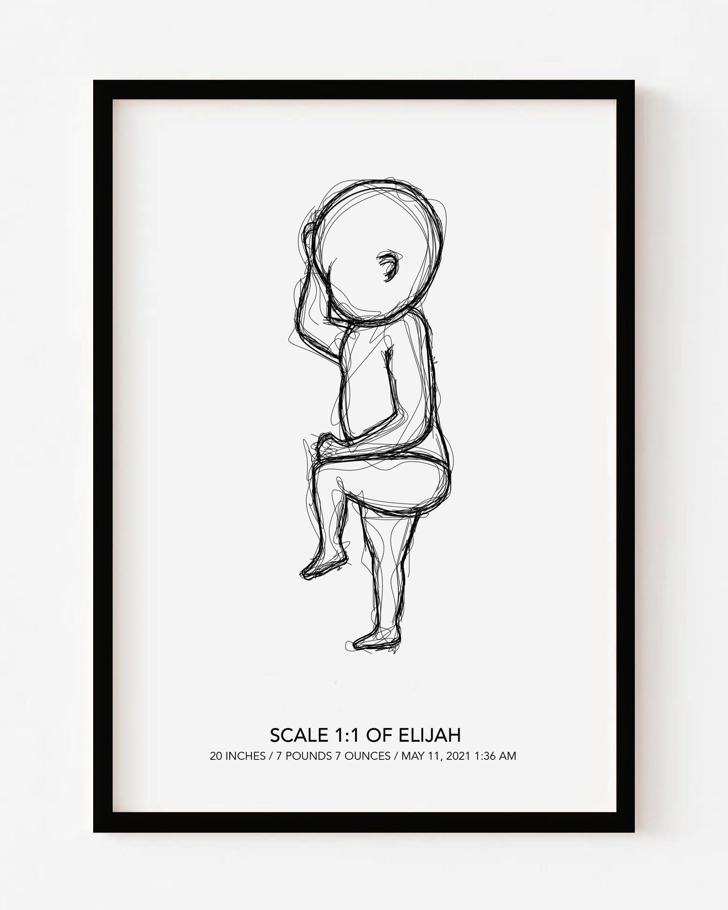 Scale 1:1 Birth Sketch Art