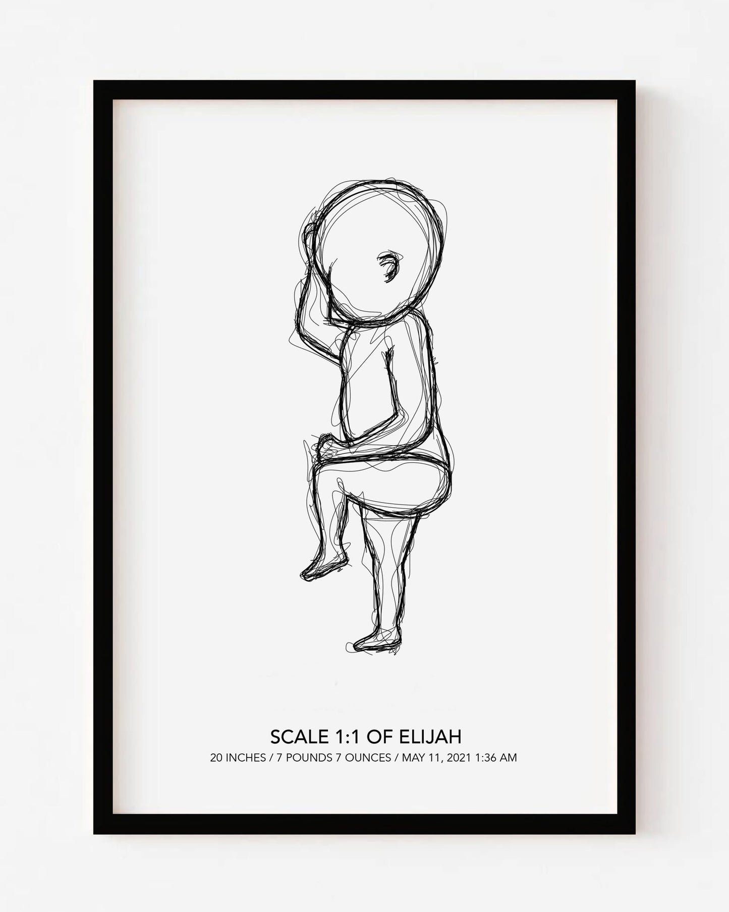 Ratio 1:1 Sketch Newborn Portrait