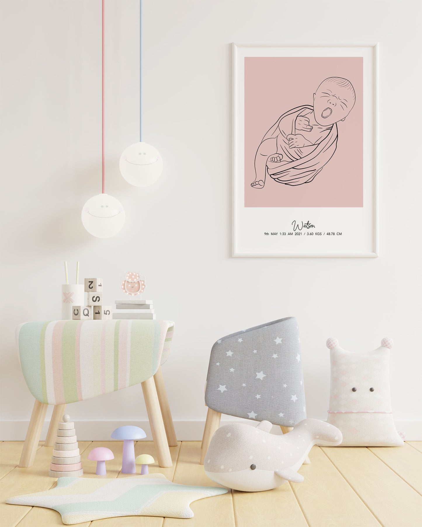 Cute Customized Portrait for Babies