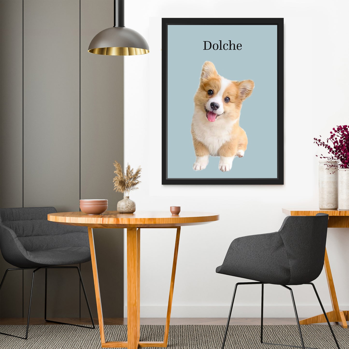 Custom Modern Dog Digital Poster