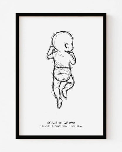 Scale 1:1 Birth Sketch Art