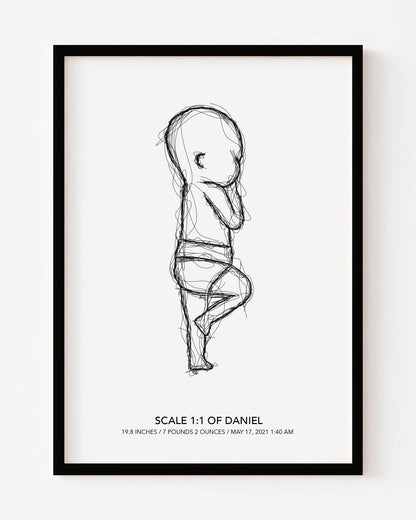 Ratio 1:1 Sketch Newborn Portrait