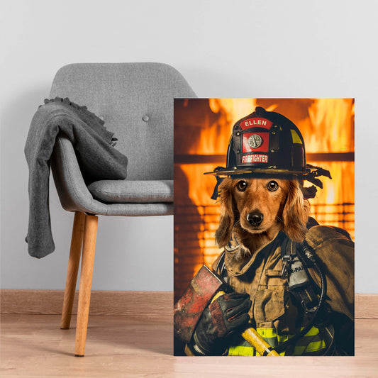 Firefighter Pet Portrait