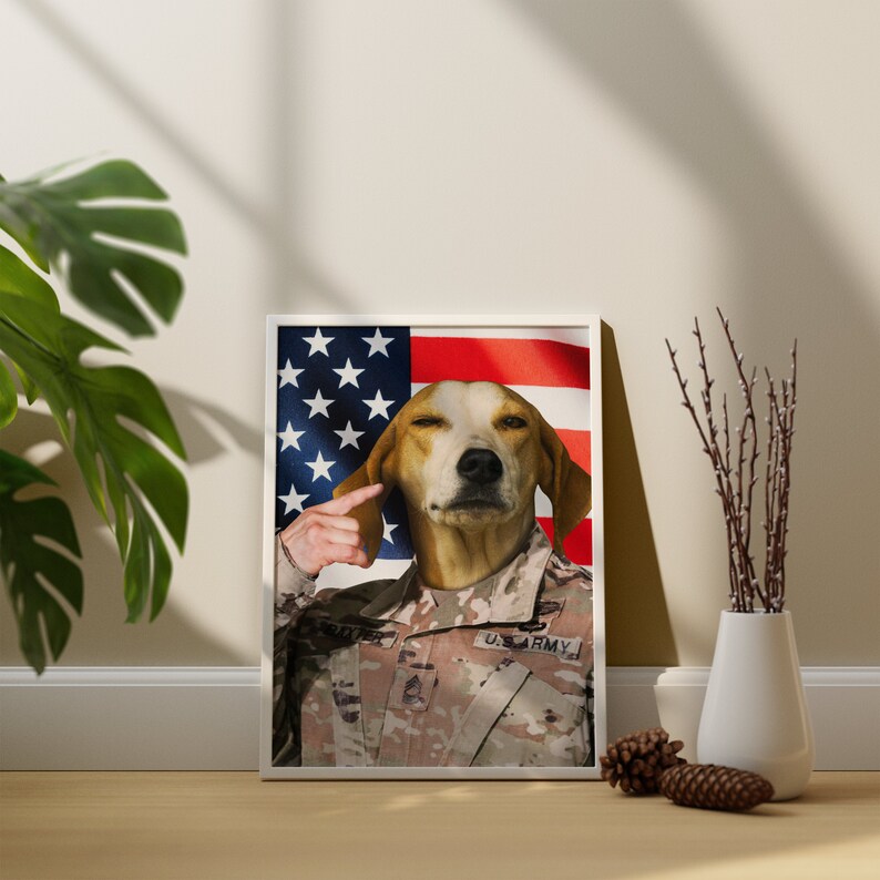 Custom US Soldier Pet Poster