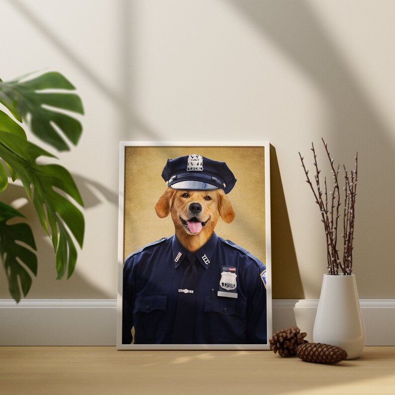 Police Officer Pet Portrait