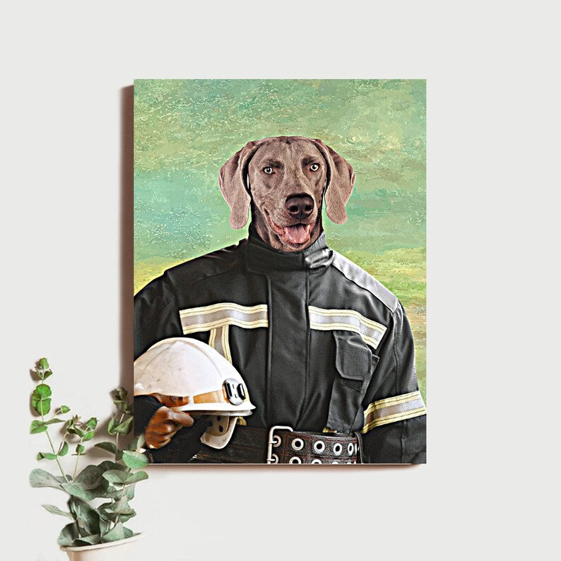 Firefighter Pet Art