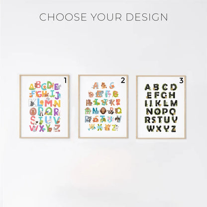 Cute Animal Alphabet Wall Decor