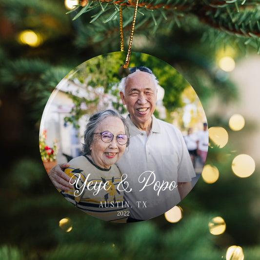 Cute Couple Custom Portrait Christmas Ornament (14)