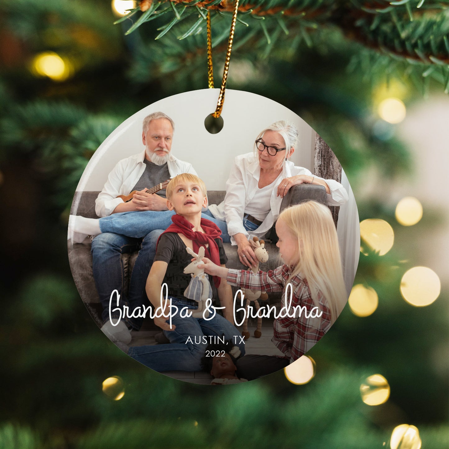 Custom Family Portrait Christmas Ornament Gift (6)