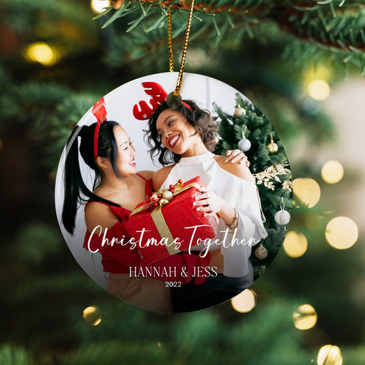 Christmas Together Couple Portrait Ornament (10)