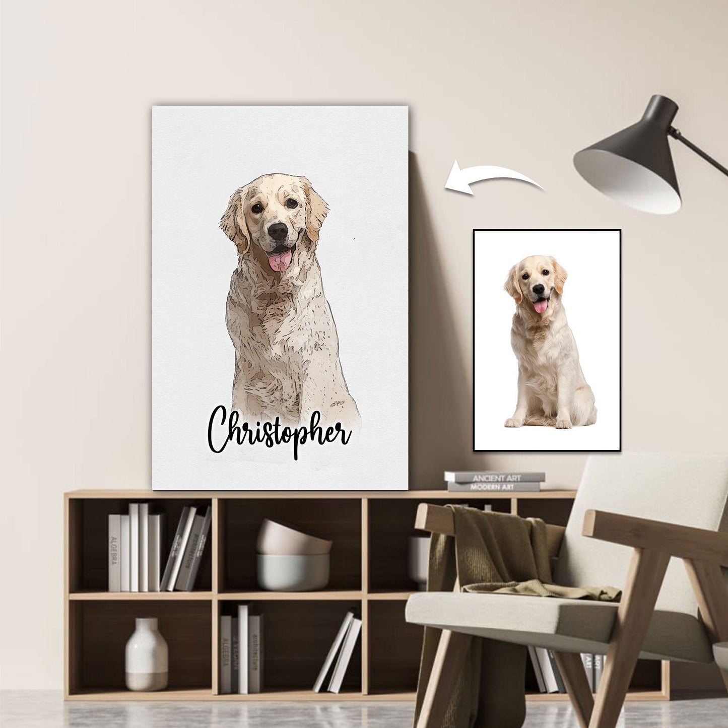 Labrador Digital Pet Portrait