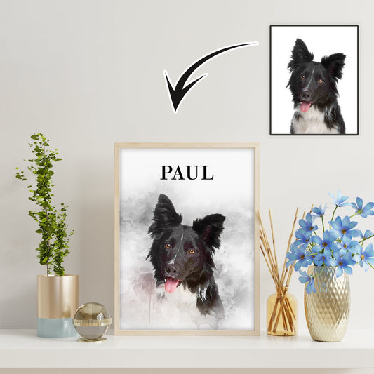 Digital Illustrated Pet Portrait Gift