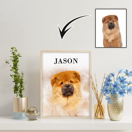 Chow Chow Pet Portrait Gift