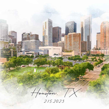 Venue Watercolor Portrait