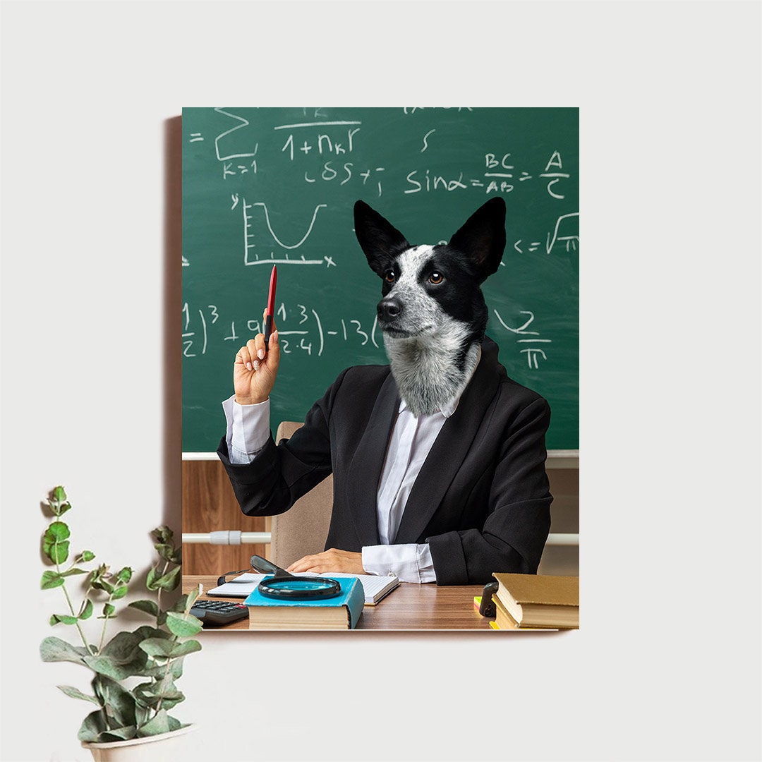 Dog Teacher Gag Portrait