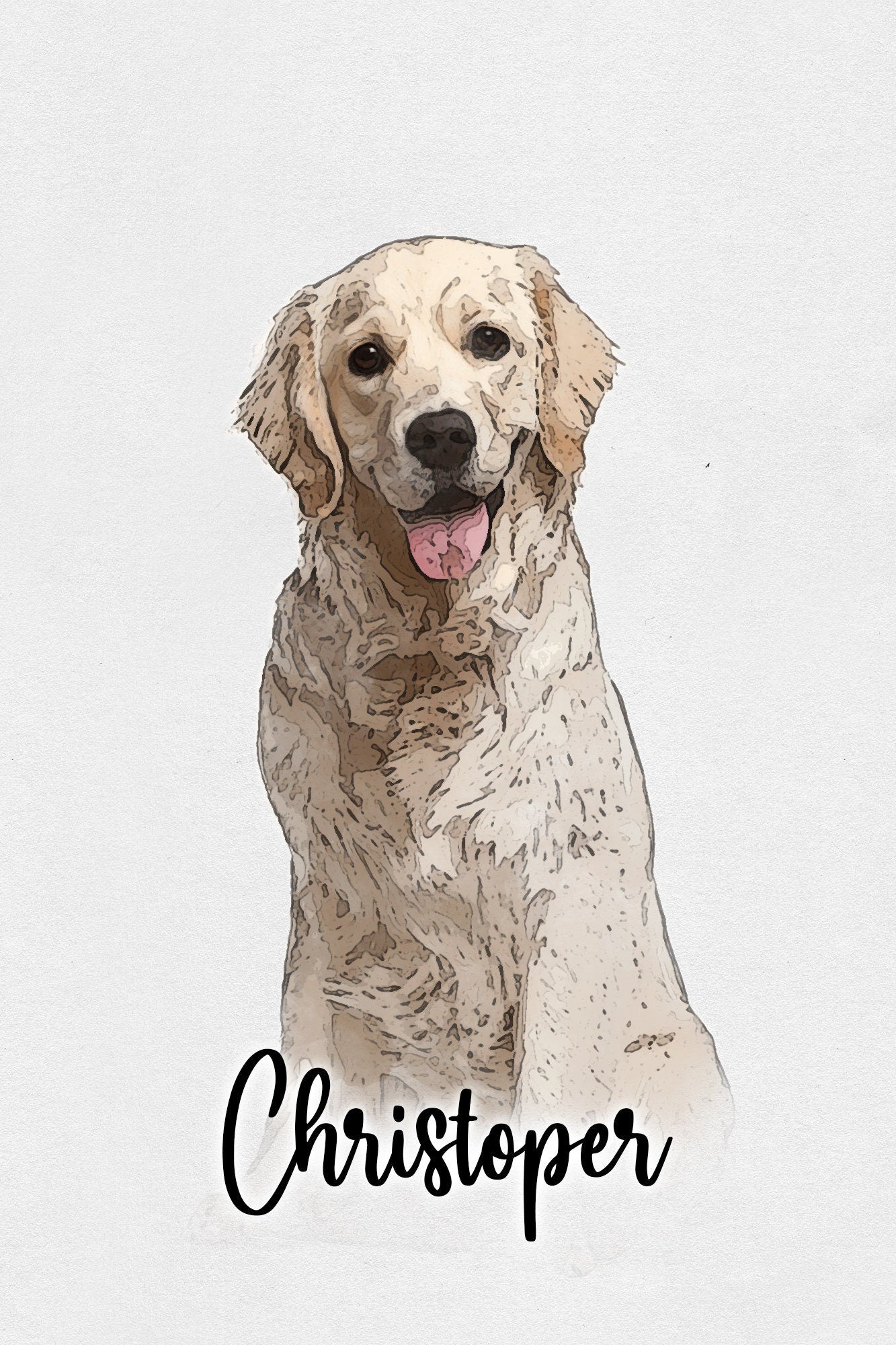 Labrador Digital Pet Portrait