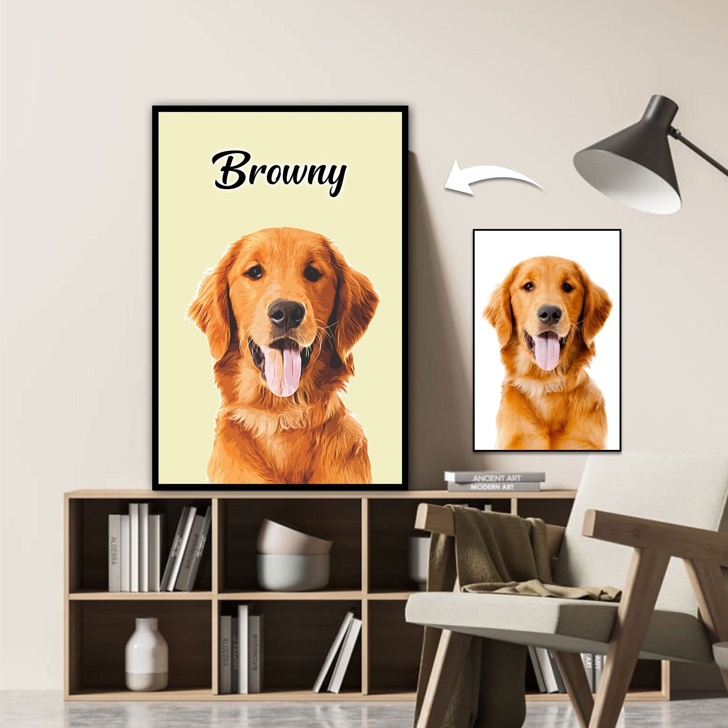 Golden Retriever Memorial Pet Portrait