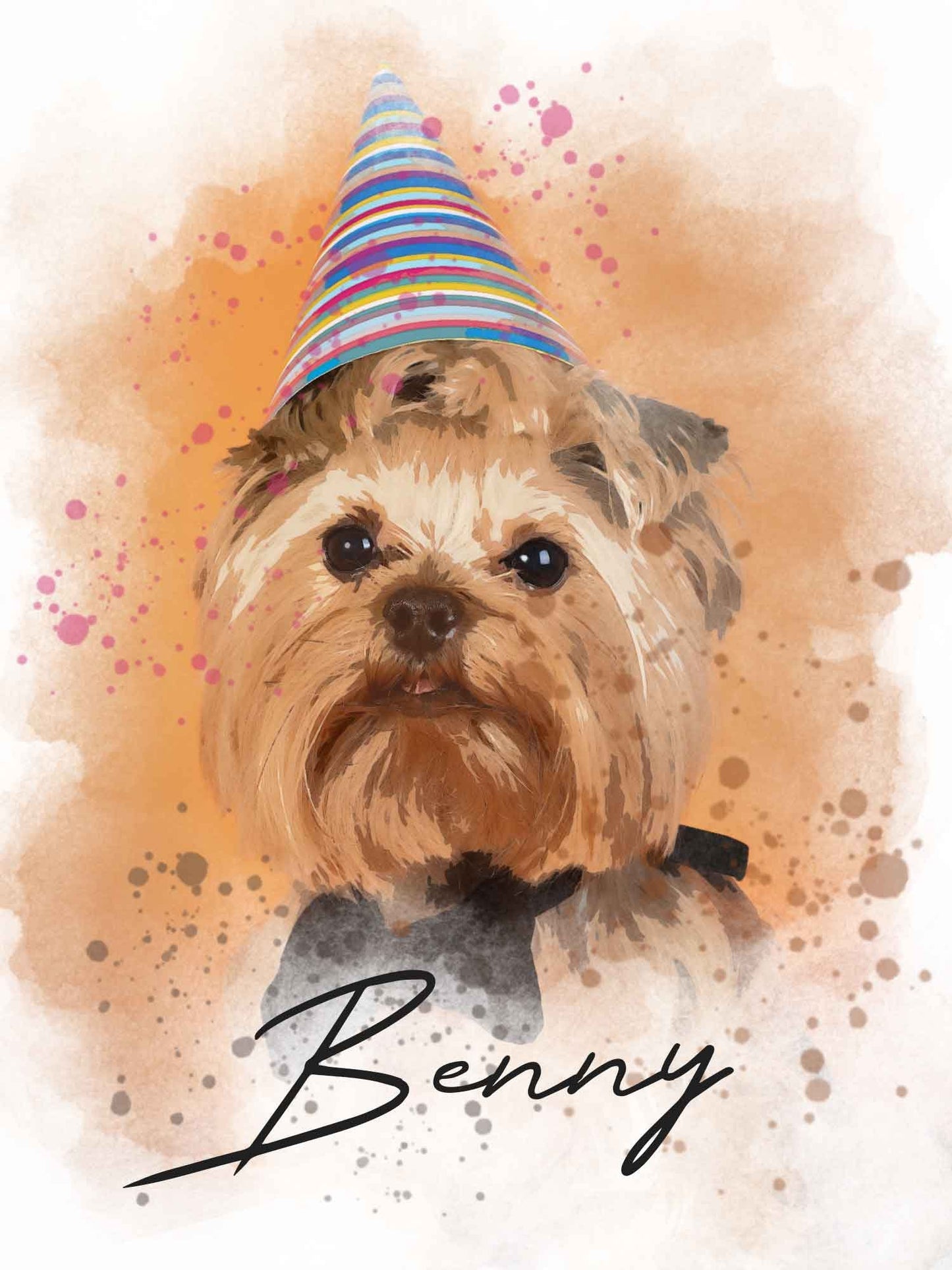 Personalized Digital Watercolor Painting Pet Portrait Gifts