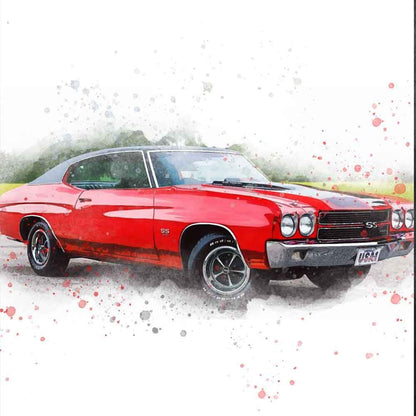 Watercolor Car Portrait