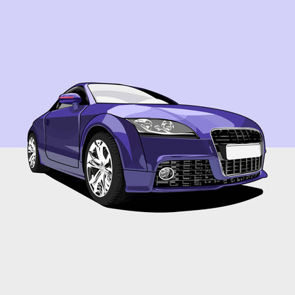 Illustrated Car Poster