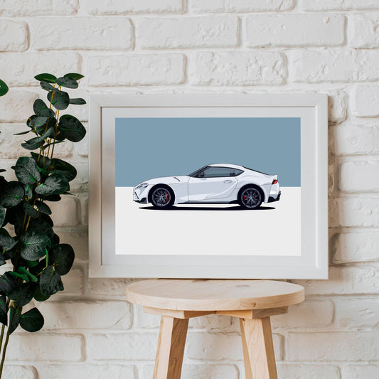 Custom Car Illustration Poster