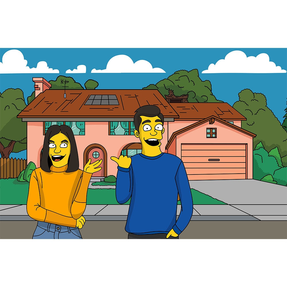 Couple Cartoon Portrait