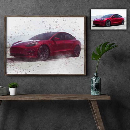 Custom Car Poster Gift for Car Lovers