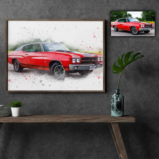 Custom Car Poster Gift for Car Lovers