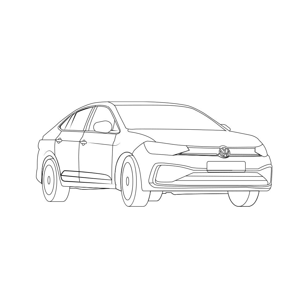 Car Line Art Poster, Line Art Portrait