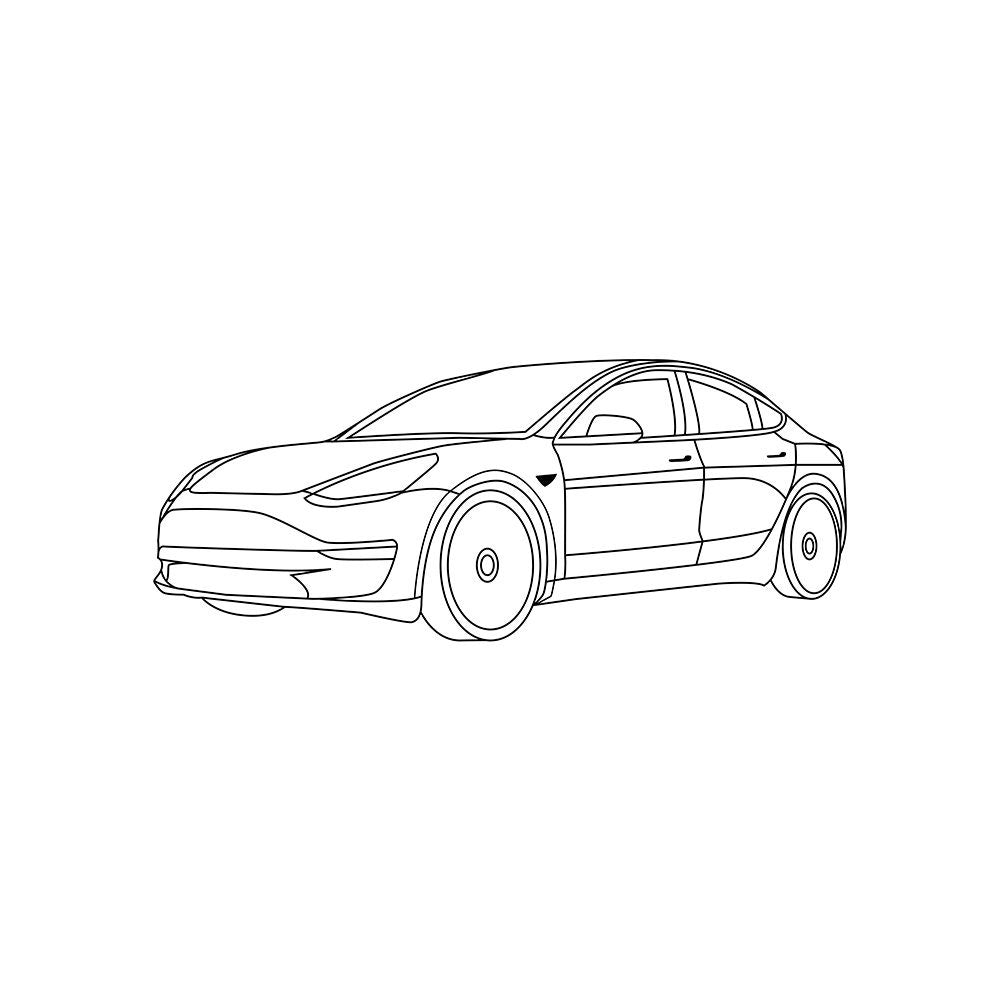 Custom Car Enthusiast Car Line Art Gift