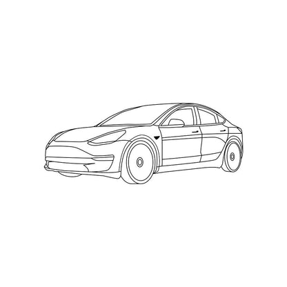 Custom Car Enthusiast Car Line Art Gift