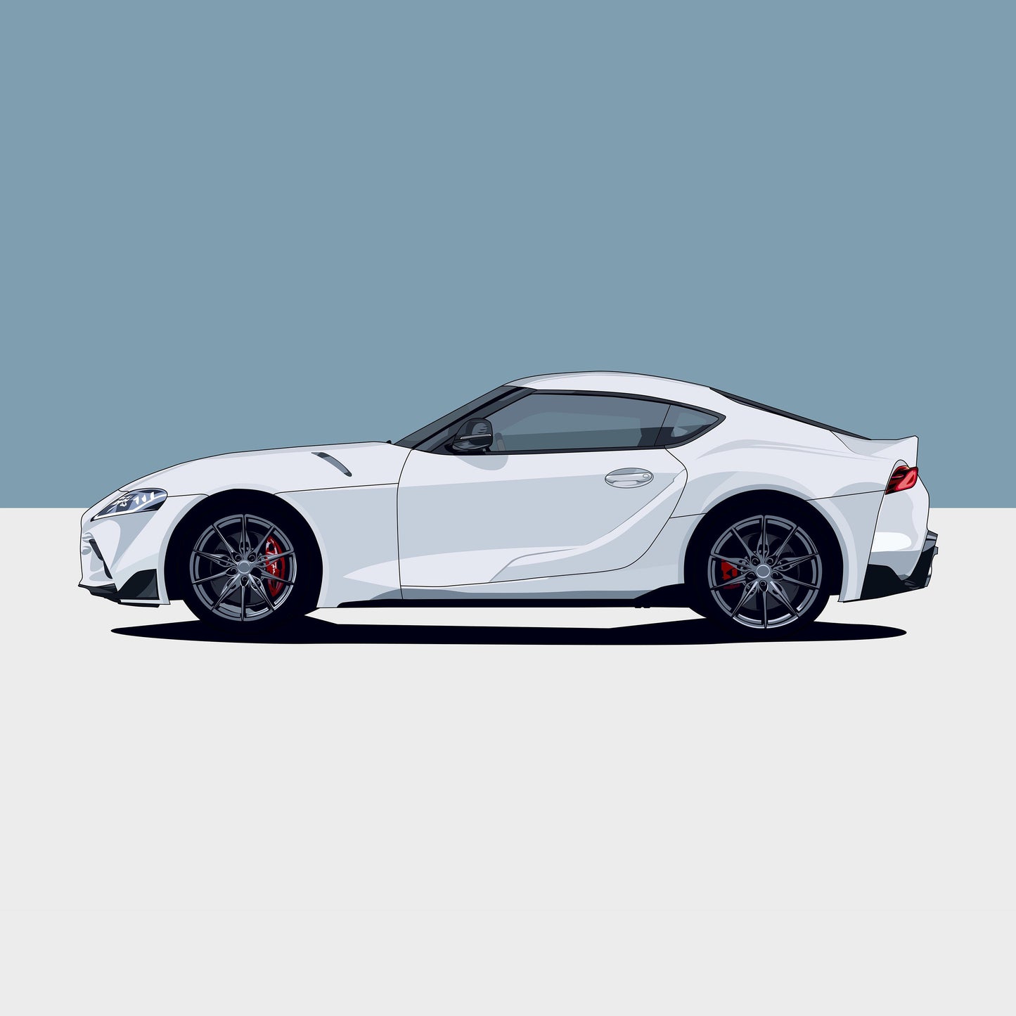 Custom Car Illustration Poster