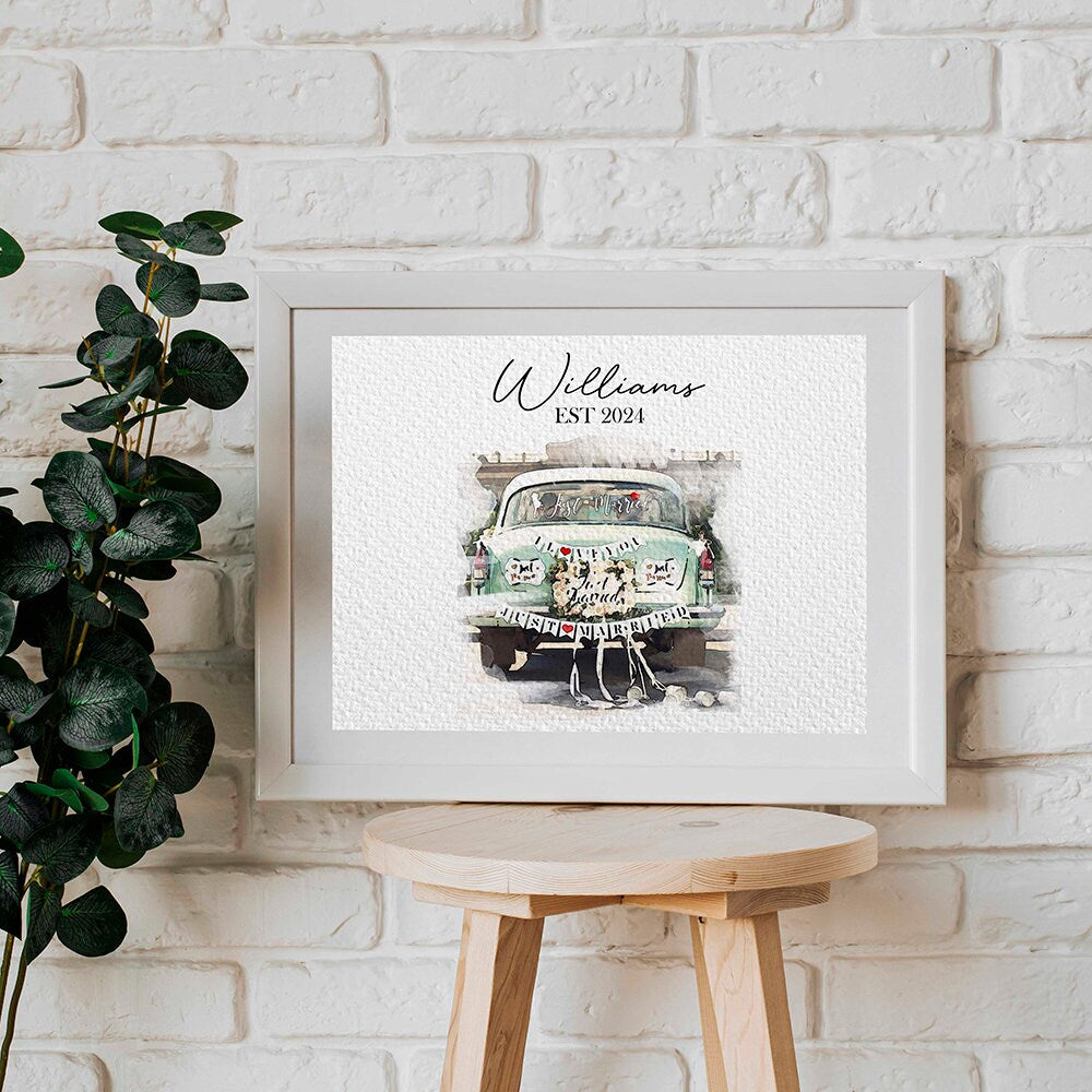 Custom Wedding Car Poster