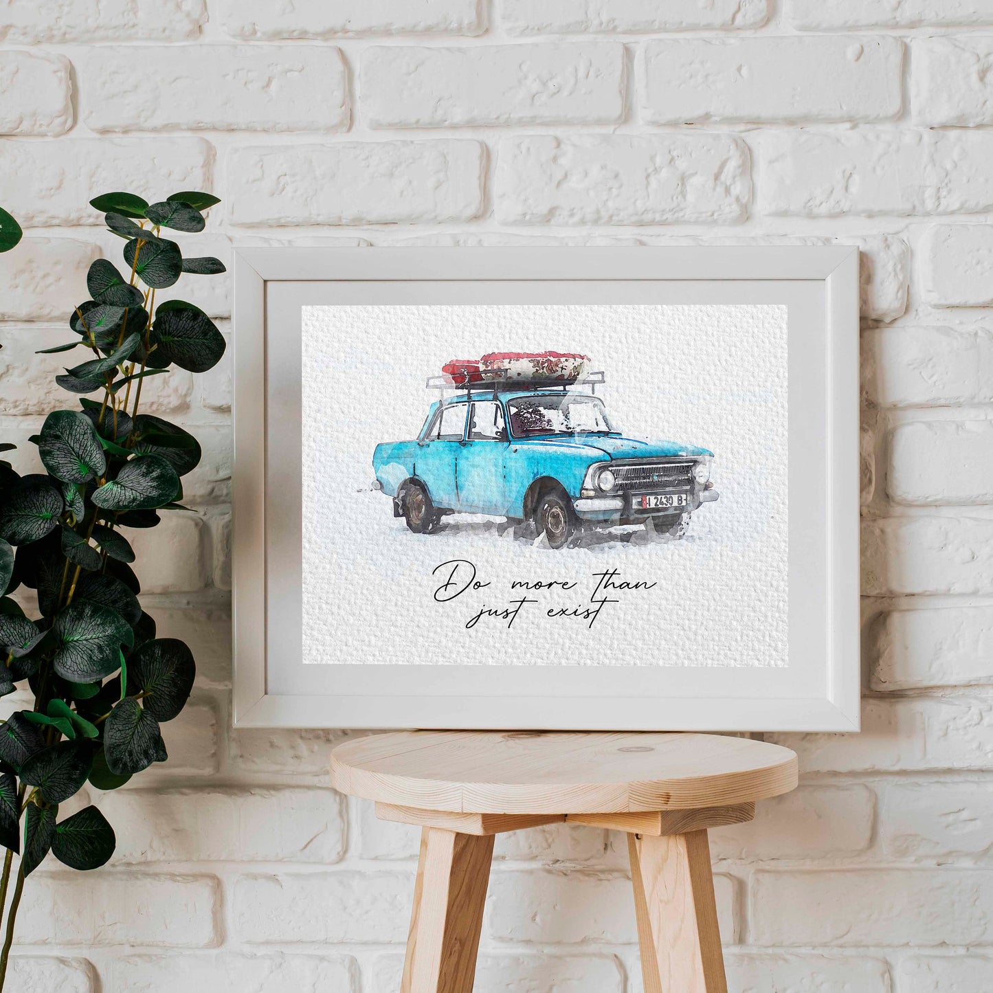 Custom Watercolor Painting for Car Lover