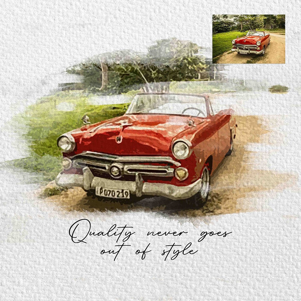 Custom Car Poster, Personalized Car Portrait