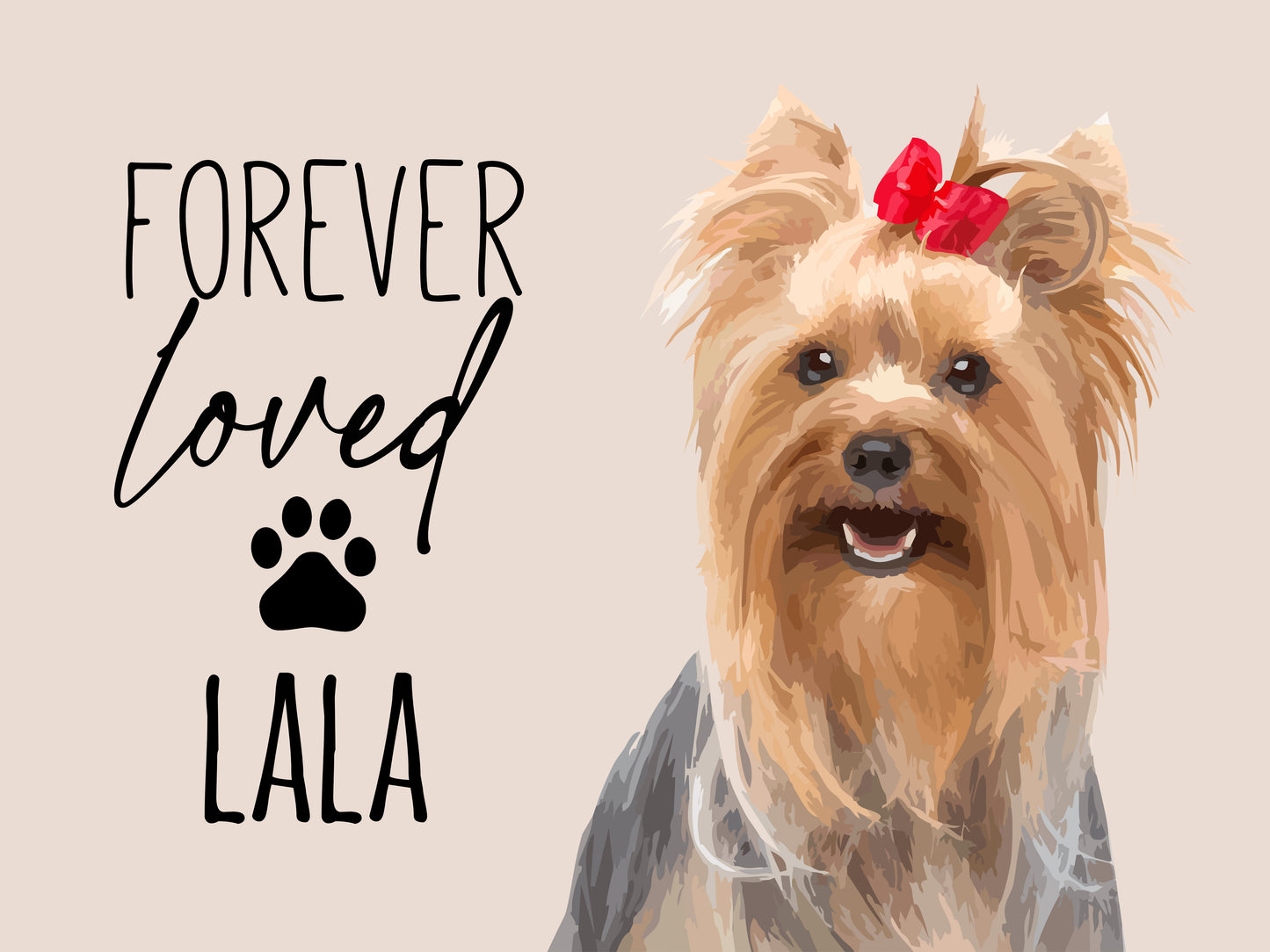 Forever Loved Memorial Pet Portrait