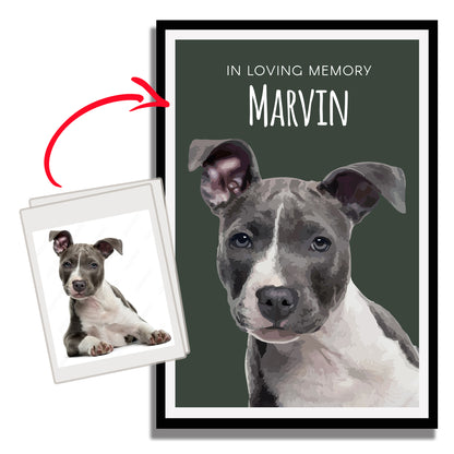 In Loving Memory Memorial Pet Portrait